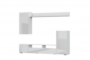 Мебель для гостиной МГС 4 (Белый/Белый глянец) в Стрелке - strelka.mebel54.com | фото