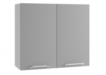 Монца П 800 шкаф верхний (Белый софт/корпус Серый) в Стрелке - strelka.mebel54.com | фото