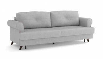 Оливер / диван - кровать 3-х местн. (еврокнижка) (велюр велутто серебряный 52 в Стрелке - strelka.mebel54.com | фото