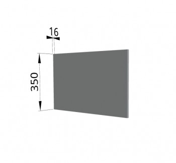Панель торцевая (для шкафа горизонтального глубокого) ГПГ Гарда, Империя, Ройс (Серый Эмалит) в Стрелке - strelka.mebel54.com | фото