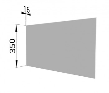 Панель торцевая (для шкафа горизонтального глубокого) ГПГ Ройс (Белый софт) в Стрелке - strelka.mebel54.com | фото