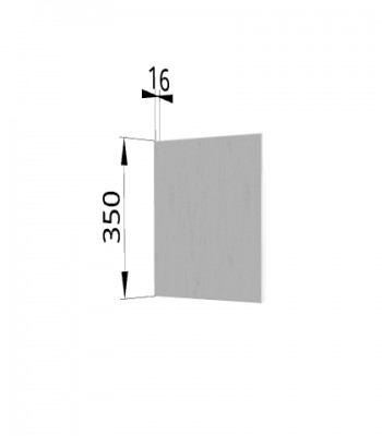 Панель торцевая (для шкафа горизонтального) ПГ Капри (Липа белый) в Стрелке - strelka.mebel54.com | фото