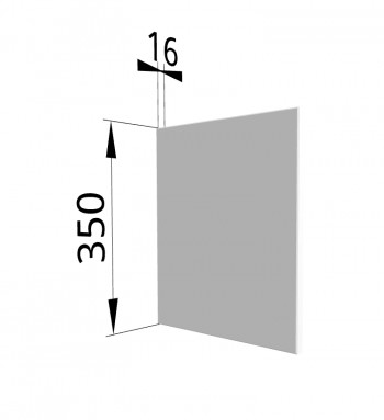 Панель торцевая (для шкафа горизонтального) ПГ Ройс (Белый софт) в Стрелке - strelka.mebel54.com | фото