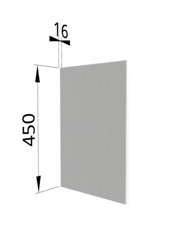 Панель торцевая (для шкафа горизонтального высокого) ВПГ Квадро (Белая кожа) в Стрелке - strelka.mebel54.com | фото