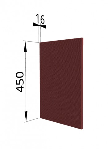 Панель торцевая (для шкафа горизонтального высокого) ВПГ Квадро (Красная кожа) в Стрелке - strelka.mebel54.com | фото