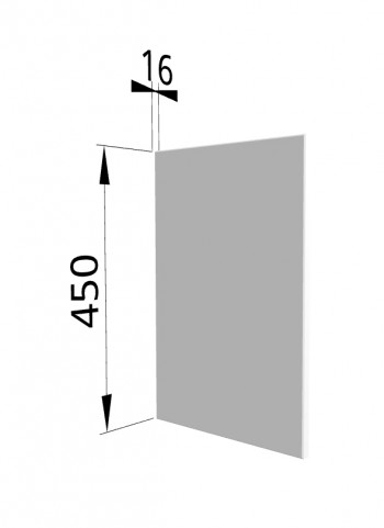 Панель торцевая (для шкафа горизонтального высокого) ВПГ Ройс (Белый софт) в Стрелке - strelka.mebel54.com | фото
