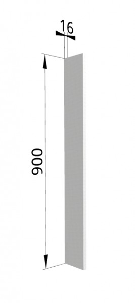 Панель торцевая (для шкафа торцевого верхнего высокого) ВПТ 400 Квадро (Белая кожа) в Стрелке - strelka.mebel54.com | фото