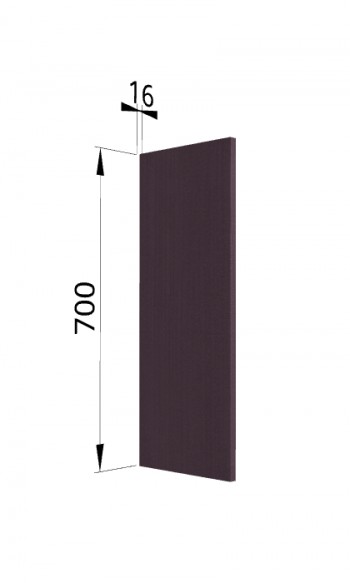 Панель торцевая (для шкафа верхнего) П Тито, Гарда (Пурпур) в Стрелке - strelka.mebel54.com | фото