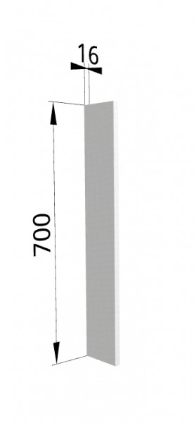 Панель торцевая (для шкафа верхнего торцевого) ПТ 400 Капри (Липа белый) в Стрелке - strelka.mebel54.com | фото