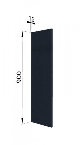 Панель торцевая (для шкафа верхнего высокого) ВП Тито, Гарда (Индиго) в Стрелке - strelka.mebel54.com | фото