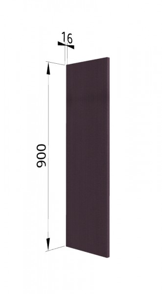 Панель торцевая (для шкафа верхнего высокого) ВП Тито, Гарда (Пурпур) в Стрелке - strelka.mebel54.com | фото