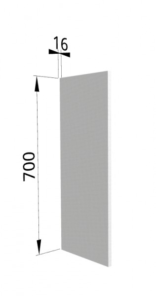 Панель торцевая (для шкафа верхнего высотой 700 мм) П Мелисса (Бежевый скин) в Стрелке - strelka.mebel54.com | фото