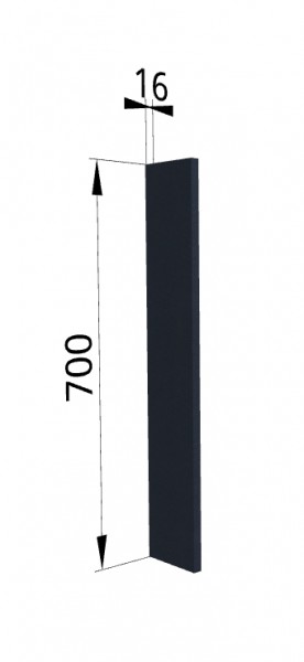 Панель торцевая ПТ 400 Квадро (для шкафа торцевого верхнего) Черника в Стрелке - strelka.mebel54.com | фото