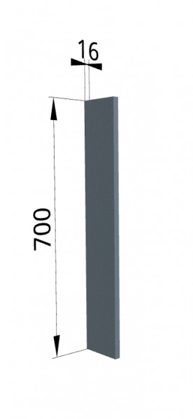 Панель торцевая ПТ 400 Квадро (для шкафа торцевого верхнего) Лунный свет в Стрелке - strelka.mebel54.com | фото