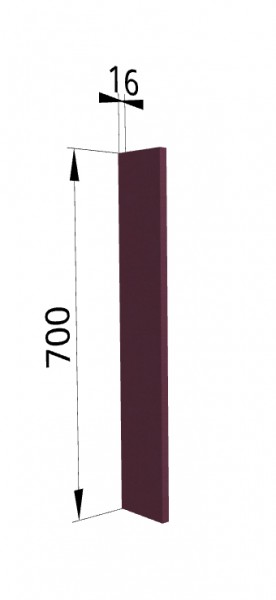 Панель торцевая ПТ 400 Квадро (для шкафа торцевого верхнего) Виноград в Стрелке - strelka.mebel54.com | фото