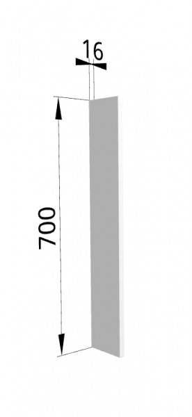 Панель торцевая ПТ 400 Ройс (для шкафа торцевого верхнего) Белый софт в Стрелке - strelka.mebel54.com | фото