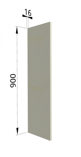 Панель торцевая ВП Квадро (для шкафа верхнего высокого) Ваниль кожа в Стрелке - strelka.mebel54.com | фото