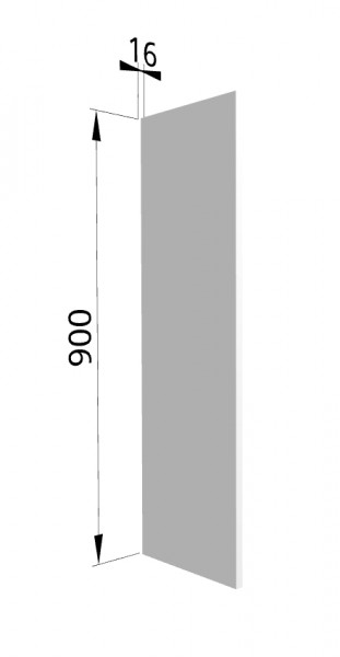 Панель торцевая ВП Ройс (для шкафа верхнего высокого) Белый софт в Стрелке - strelka.mebel54.com | фото