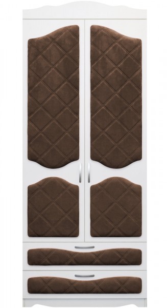 Шкаф 2-х створчатый с ящиками серии Иллюзия 08 Шоколад в Стрелке - strelka.mebel54.com | фото