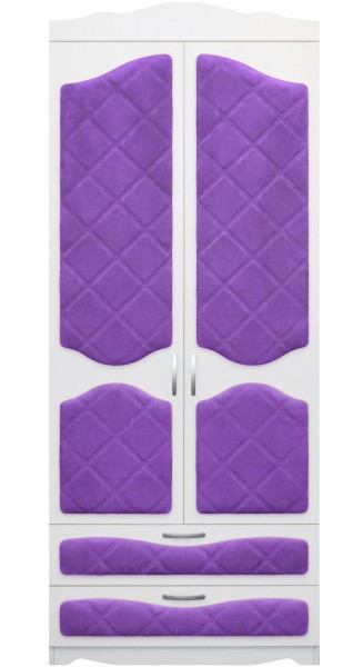 Шкаф 2-х створчатый с ящиками серии Иллюзия 32 Фиолетовый в Стрелке - strelka.mebel54.com | фото