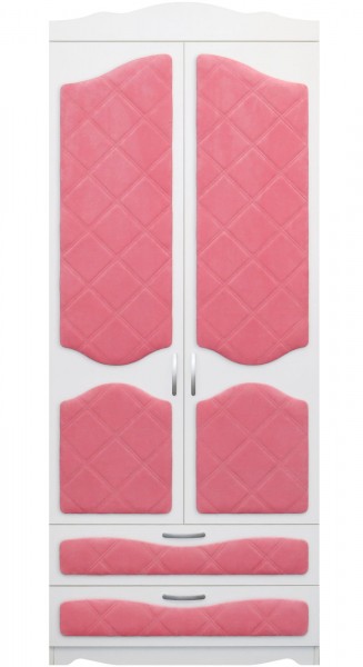 Шкаф 2-х створчатый с ящиками серии Иллюзия 89 Розовый в Стрелке - strelka.mebel54.com | фото