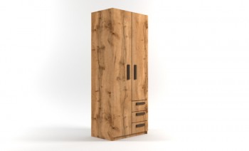 Шкаф 2-х створчатый с ящиками Шервуд (Дуб Вотан) в Стрелке - strelka.mebel54.com | фото
