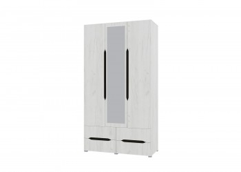 Шкаф 3-х створчатый с ящиками и зеркалом Вега (Прованс) в Стрелке - strelka.mebel54.com | фото