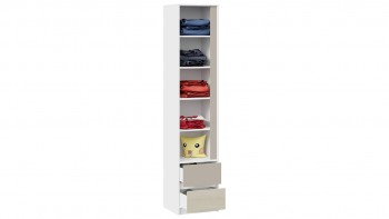 Шкаф для белья комбинированный «Сканди» Дуб Гарден/Белый/Глиняный серый в Стрелке - strelka.mebel54.com | фото