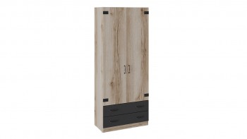 Шкаф для одежды комбинированный «Окланд» (Фон Черный/Дуб Делано) в Стрелке - strelka.mebel54.com | фото