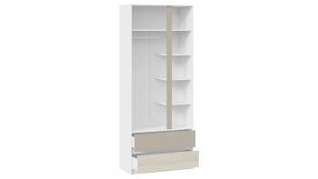 Шкаф для одежды комбинированный «Сканди» Дуб Гарден/Белый/Глиняный серый в Стрелке - strelka.mebel54.com | фото