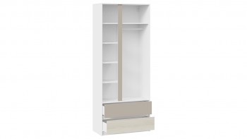 Шкаф для одежды комбинированный «Сканди» Дуб Гарден/Белый/Глиняный серый в Стрелке - strelka.mebel54.com | фото