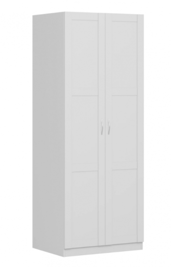 Шкаф двухдверный Пегас сборный белый в Стрелке - strelka.mebel54.com | фото