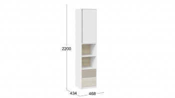 Шкаф комбинированный «Сканди» Дуб Гарден/Белый/Глиняный серый в Стрелке - strelka.mebel54.com | фото
