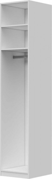 Шкаф ШР-1 зеркало, левый, Вива (Белый/Белый глянец/Платина) в Стрелке - strelka.mebel54.com | фото