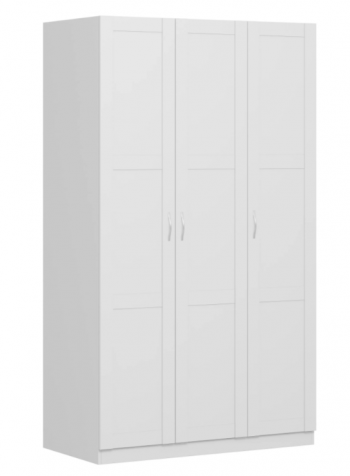 Шкаф трехдверный Пегас сборный белый в Стрелке - strelka.mebel54.com | фото