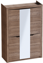 Шкаф трехдверный Соренто Дуб стирлинг/Кофе структурный матовый в Стрелке - strelka.mebel54.com | фото