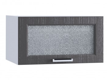 Шкаф верхний горизонтальный со стеклом 610, ШВГС 610 (Клен серый/корпус белый) в Стрелке - strelka.mebel54.com | фото