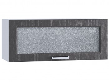 Шкаф верхний горизонтальный со стеклом 800, ШВГС 800 (Клен серый/корпус белый) в Стрелке - strelka.mebel54.com | фото