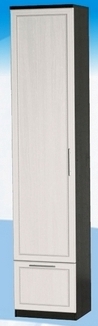 Шкаф высокий с ящиком ДЛЯ ГОСТИНОЙ ШВЯ-450 Венге/Дуб выбеленный в Стрелке - strelka.mebel54.com | фото
