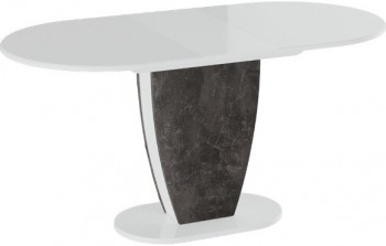 Стол обеденный «Монреаль» Тип 1 (Белый глянец/Моод темный) в Стрелке - strelka.mebel54.com | фото