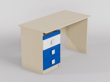 Стол (прямая столешница) Скай люкс (Синий/Белый/корпус Клен) в Стрелке - strelka.mebel54.com | фото