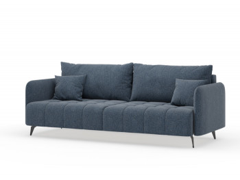 Валериан диван трёхместный прямой Синий, ткань RICO FLEX 101 в Стрелке - strelka.mebel54.com | фото