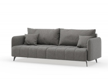 Валериан диван трёхместный прямой Стальной, ткань RICO FLEX 9292 в Стрелке - strelka.mebel54.com | фото