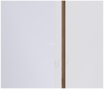 Веста СБ-2258 Шкаф 3х дверный с зеркалом Дуб Бунратти/Белый глянец в Стрелке - strelka.mebel54.com | фото