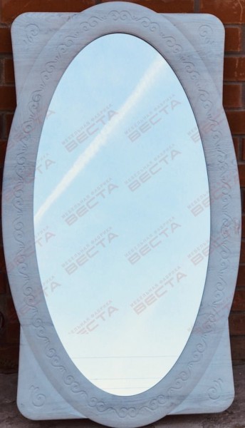Зеркало Овальное МДФ Белый в Стрелке - strelka.mebel54.com | фото